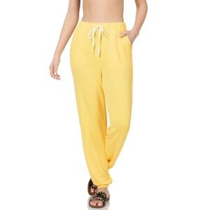 Yellow French Terry Joggers